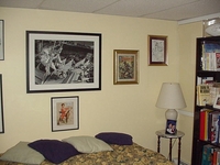 Some framed art  Earl Norem, George Tuska, Jim Mooney