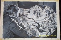 Mens Action cover 1960's Earl Norem Painting assasin Sniper